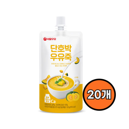 서울우유 단호박우유죽 간편조리식품 한끼식사 130g, 20개