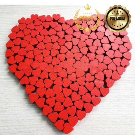 20Pcs 15mm  붉은 심장 모양 전당포 나무 체스 맨 게임 조각 토큰 보드 액세서리