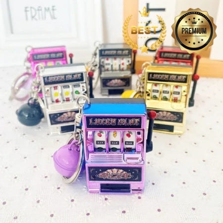 1pc 럭키 잭팟 미니 과일 슬롯 머신 아케이드 체인 선물 교육 장난감 동전 운영 게임 도박 기계