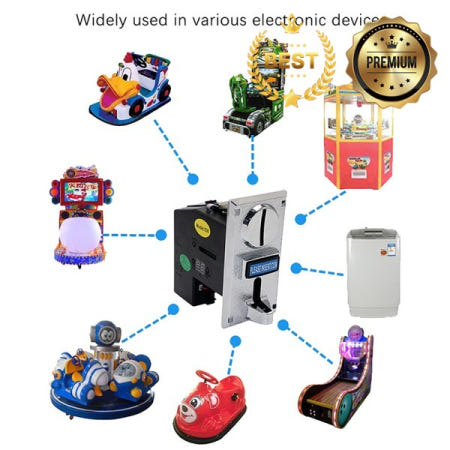 멀티 코인 슬롯 수납기 전자 토큰 선택기 메커니즘 클로 크레인 아케이드 게임 판매기 1PC