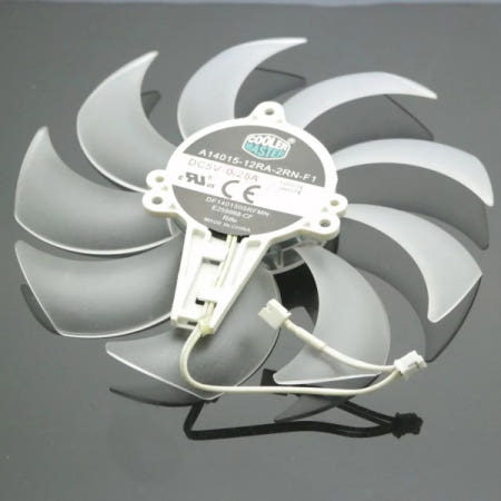 [해외]A14015-14RA-2QN-F1 그래픽 및 비디오 카드 쿨러 냉각 선풍기 2 와이어 핀 DC12V 0.25A 130mm 46x46x46mm