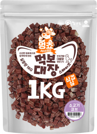 멍쵸 먹보대장 삼겹살스테이크 Sk소고기큐브, 1kg, 1개