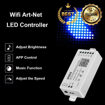 DC5-24V SP801E iOS 안드로이드 프로그래밍 가능 APP Art-Net 매직 Wifi 제어 WS2812B LED 매트릭스 패널 모듈 라이트 스트립 컨트롤러