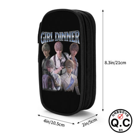 Xavier Girl 저녁 식사 액세서리 펜 상자 대용량 사무용품 사랑과 Deepspace 연필 케이스 편지지 선물