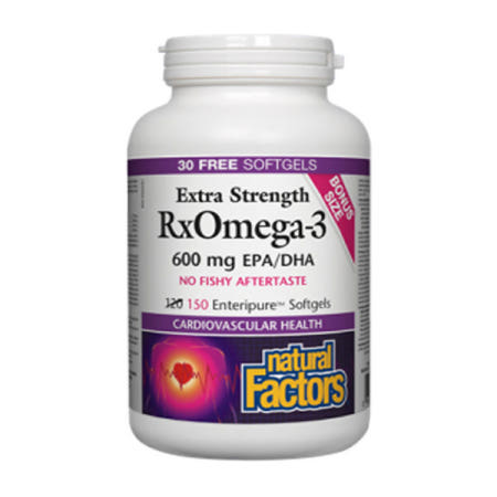 [해외]내추럴팩터스 엑스트라 스트렝쓰 알엑스오메가3 EPA DHA 석류씨 오일 600mg 150정