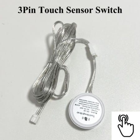 3Pin LED 광 센서 스위치 터치 활성화 12v/24v 스윕 감지 무료 캐비닛 주방 아래 목재 유리 전체