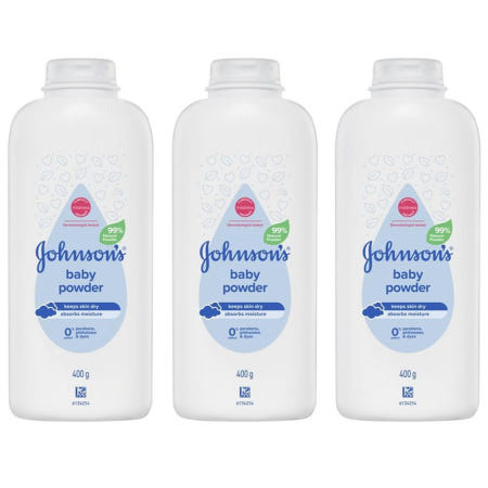 [해외]존슨즈 베이비 파우더 클래식 센티드 400g 3팩 콘스트래치 Johnson's Baby Pure Cornstarch Powder 400g