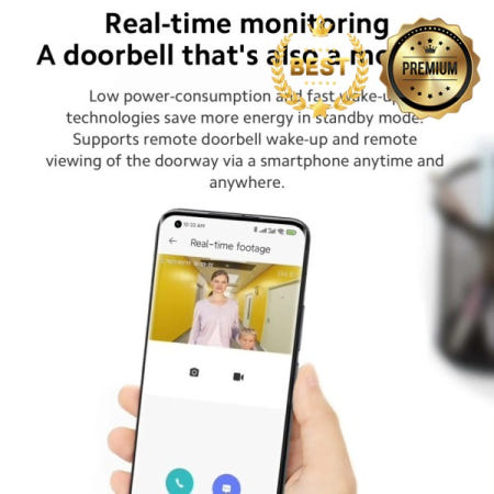 Xiaomi 스마트 초인종 3 2K 울트라 HD 나이트 비전 비디오 긴 배터리 AI 인간 Mi home APP 사용