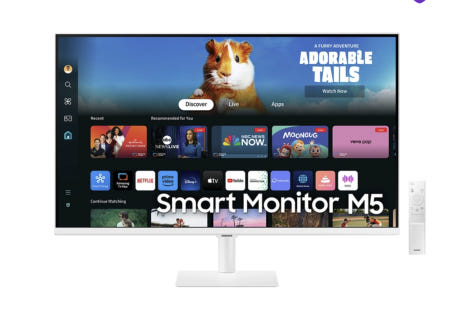 [삼성전자]삼성 FHD M5 스마트 모니터 80.1cm (32) 화이트 LS32DM503EKXKR