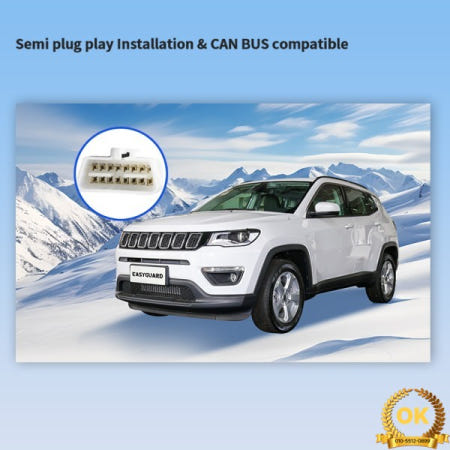 이지가드 CANBUS 키트 지프 랭글러 나침반 패트리어트 커맨더 세미 플러그 플레이 원격 시작 PKE 패시브 키리스 엔트리 NFC