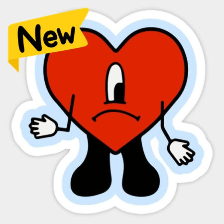 [해외]100% 호환Un Verano Sin Ti - 노트북 장식을위한 나쁜 토끼 스티커 침실 자동차 귀여운 만화 예술 유행 공공 가방