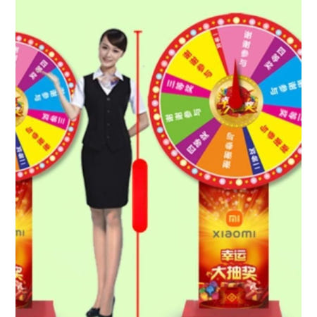 [다모음닷컴][해외]룰렛돌림판 대형 더블 회전 포장 당첨 경품추첨 작업대 턴테이블