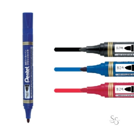 [쏨뱅이샵OEM]쏨숭 유성매직 청색 둥근닙 주소작성 택배 견고한펜 학생문구 유성마커