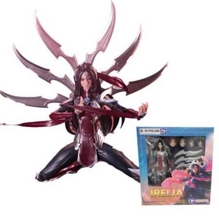 주식 오리지널 LOL BNTSH BN 피규어, Irelia 공동 결제 게임 캐릭터, 21cm PVC 소장 액션 피규어, 애니메이션 모델 장난감, 100%