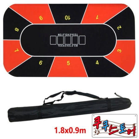 쿠쿠스토어 텍사스 홀덤 테이블 천 포커 보드 게임 디지털 인쇄 스웨이드 고무 패드 카지노 룰렛 주사위 베팅 매트 180x90cm