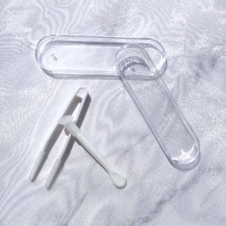 소프트렌즈 빼기 콘택트 렌즈 집게 흡착봉 탈착 키트 안경원 휴대용 실리콘 핀셋 화이트 외