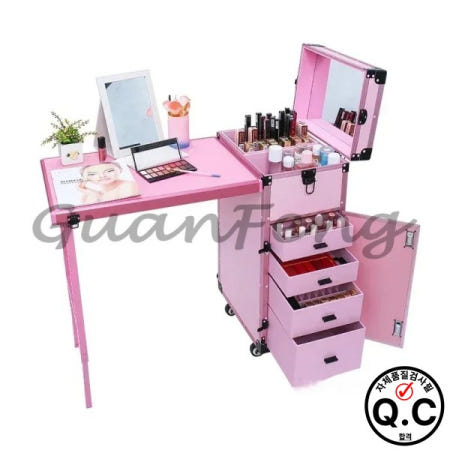 [해외]휴대용 메이크업 아티스트 네일 테이블 접이식 매니큐어 살롱 가구 크리 에이 티브 다기능 풀로드 Bu