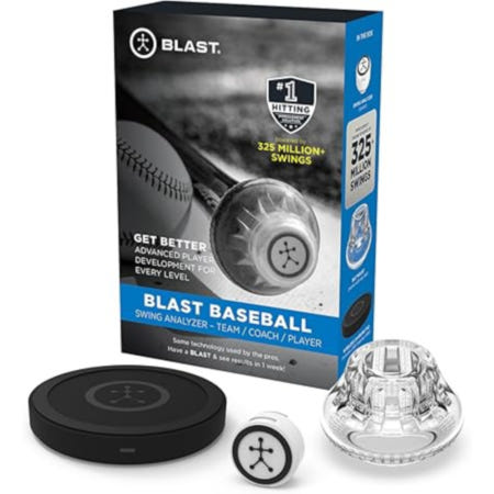 [해외]Blast Motion 야구 Gen3 스윙 분석기 센서 실시간 배트 스피드 타이밍 공격 각도 분석 및 3D 영상 트레이싱