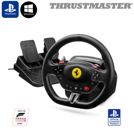 트러스트마스터 T98 Ferrari 296 GTB 레이싱휠(PS5,PS4,PC) 핸들 패달 운전 게임 장비