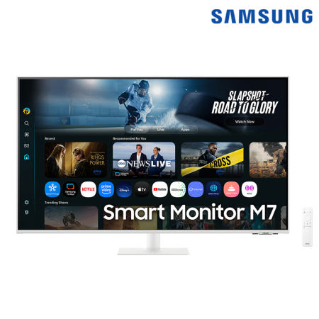 삼성전자 107.9cm (43인치) 스마트 모니터 M7 S43FM701 LS43FM701UKXKR UHD 4K  화이트 넷플릭스 유튜브 IPTV 가능 S43DM701 후속