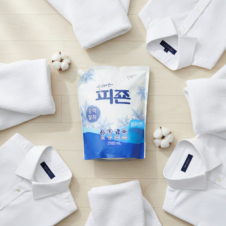 피죤 강력탈취 섬유유연제 리필 2100ml 블루비앙카, 2.1L, 4개