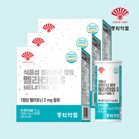 동화약품 식물성 멜라토닌 함유 2mg 멜라타임S 30정, 3개