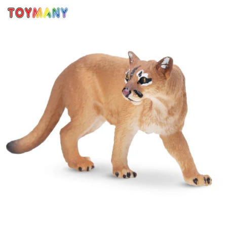 Toymany 시뮬레이션 쿠거 야생 동물 모델 장난감 미니 피규어 인형 액션  케이크 장식