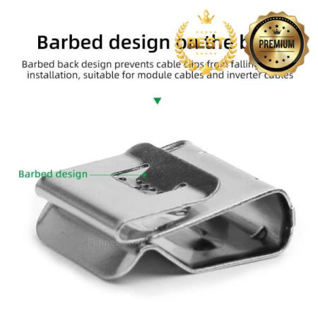 케이블클립 솔라 패널 케이블 클립 스테인레스 스틸 PV 와이어 고정 클램프 모듈 용 40/50/70/100PCS 2 개의