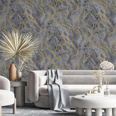 [해외]모조 금사 대리석 비 스틱 벽지 럭셔리 물 리플 양각 종이 침실 배경 홈 장식