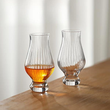 [해외]위스키 시음 유리 무연 크리스탈 칵테일 튤립 에이 티브 주류 아로마