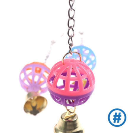 플라스틱 공 벨 새 장난감 다채로운 애완 동물 스윙 아프리카 회색 Budgie 일종 Cockatiel Lovebird 케이지