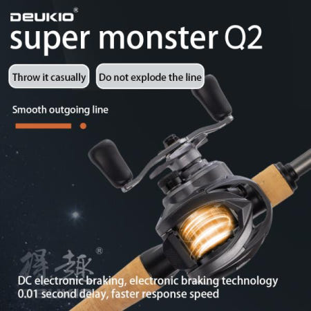 [해외]2025 노보 데우키오 슈퍼 몬스터 Q2 DC 워터 드롭 휠 카레텔 데 페스카 아렘에소 7.0:1 기어비 루어 안티-폭발 와이어