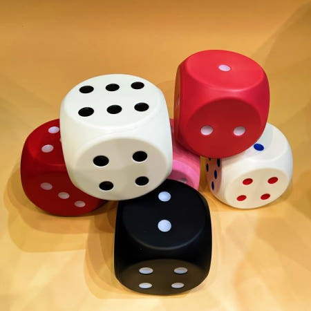 Large PU Dice 6 Inch Foam Fun Educational Toy Kawaii Eva Giant Building Blocks