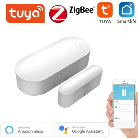 Tuya WiFi/Zigbee 도어 윈도우 센서 차고 감지기 Alexa Google 홈 Smar tLife APP와 호환 무료 맞춤형