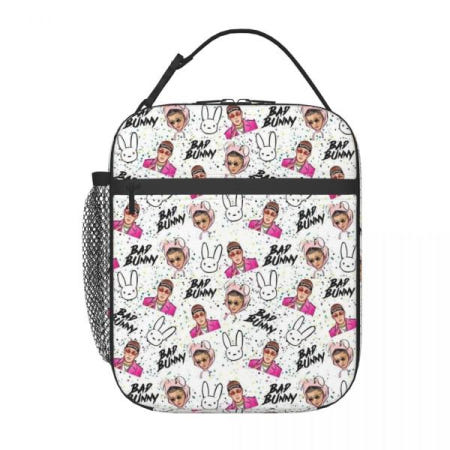사용자 정의 토끼 나쁜 B-Bunny 여성을위한 Resuable 도시락 상자 누출 방지 랩퍼 열 쿨러 식품 절연 점심 학교