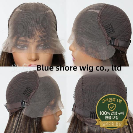 크로스보더 유럽 스타일 대형 136 레이스 가발 무료 스플릿 블랙 컬러 브라운 헤어 공장 직판