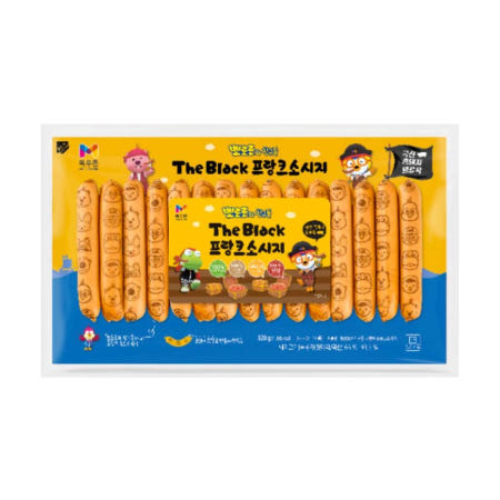 목우촌 뽀로로와 친구들 더블랙 프랑크소시지 320g 안주 아이간식 홈파티 비상식량 자취 캠핑