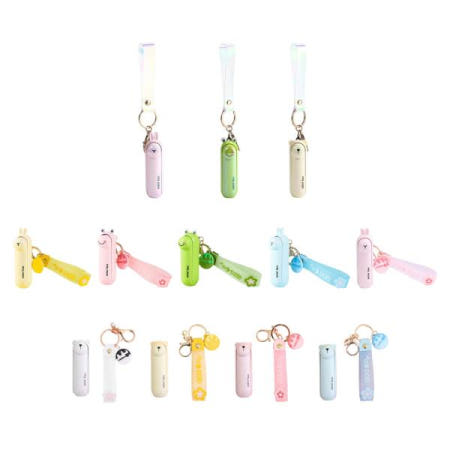 귀여운 USB 충전식 개인 키체인 팬 미니 냉각 사무실 캠핑 여행 가정 야외 스포츠용 3 단