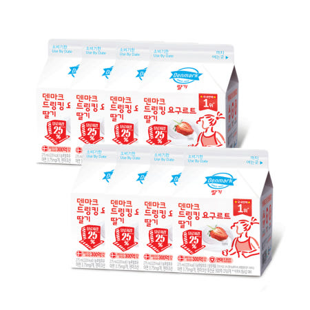 동원 덴마크 당저감 드링킹 요구르트 딸기 저당 275ml x 8개