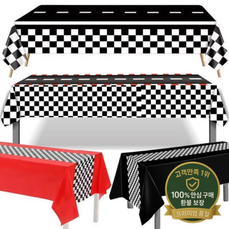 체크 무늬 경주 용 자동차 파티 식탁보 검정 흰색 깃발 경마장 테이블 커버 레이싱 생일