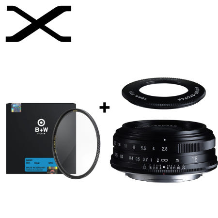 보이그랜더 컬러스코파 18mm F2.8 ASP 블랙 후지 X + B+W Basic 43mm