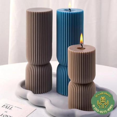 북유럽 스타일 원통형 양초 실리콘 금형 아로마 비누 만들기 DIY 석고 수지 공예 주조 홈 테이블 장식