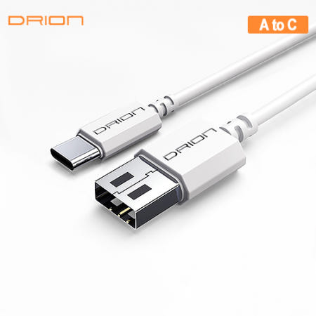드리온 C타입 고속 데이터 충전 원형 케이블 1.5M USB-AtoC C형 C핀