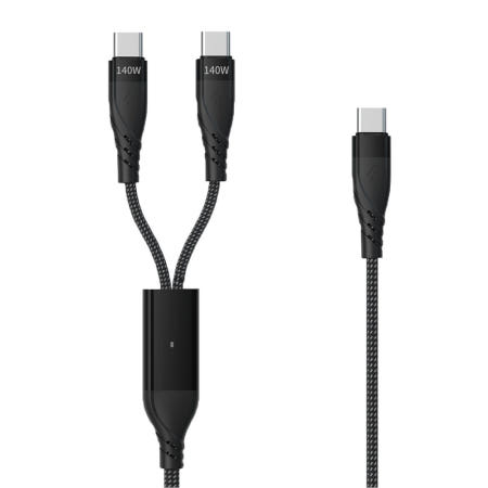 마하링크 2in1 USB-C 듀얼 140W PD 고속충전 케이블 1.2M ML-C2C141