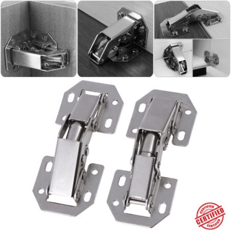 10개 캐비닛 도어 경첩 드릴 구멍 없음 욕실 유로 창문 찬장 주방 수리 도구용 슬롯 불필요