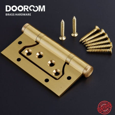 DOOROOM-황동 도어 경첩 1 개 4 인치 자유로운 슬롯 부드럽고 두꺼운 음소거 어린이