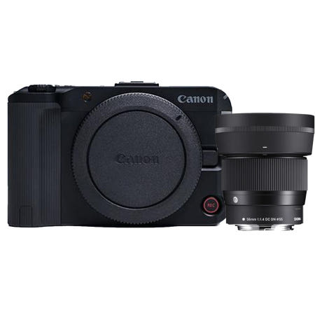 캐논 EOS R50 V + 시그마 C 56mm F1.4 DC DN (캐논RF용) 새상품 -B1-