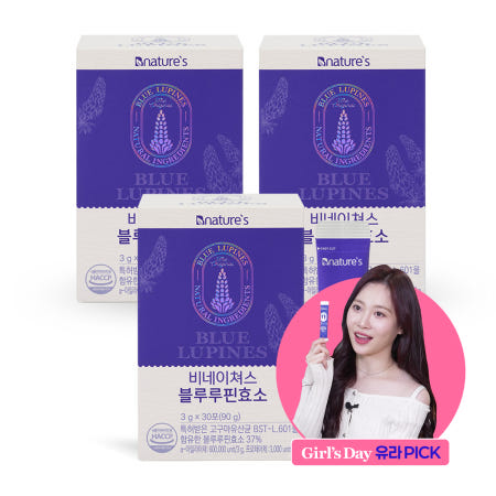 [(주)바이오스트림]블루루핀효소 루피니빈 항당뇨·비만 특허균 발효 고구마유산균 소화 효소 30포, 3개