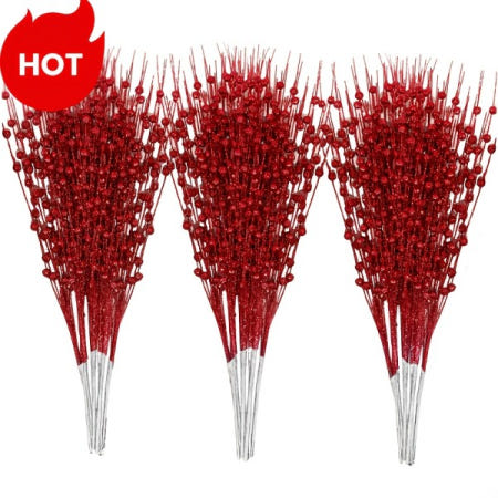 6pcs 크리스마스 장식 피스타치오 결혼 선물 골드 파우더 베리 크리스마스 트리 수제 DIY 스팽글 골드 파우더 볼 묶음