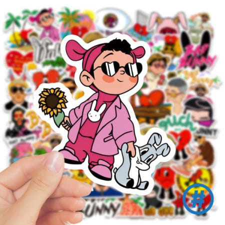 10/30/50PCS 가수 나쁜 토끼 스티커 만화 낙서 데칼 DIY 노트북 냉장고 십대 장난감 선물